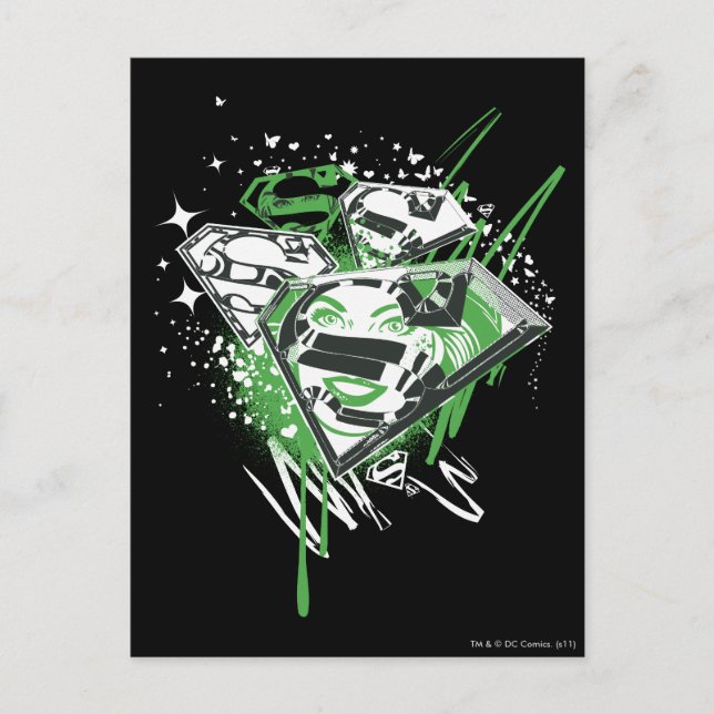 Supergirl Green Spills Postcard (Front)