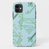 Supergirl Green Vine Logo Pattern