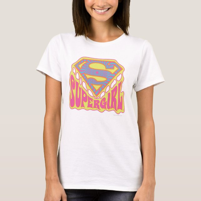 Supergirl Groovy Logo 2 T-Shirt (Front)