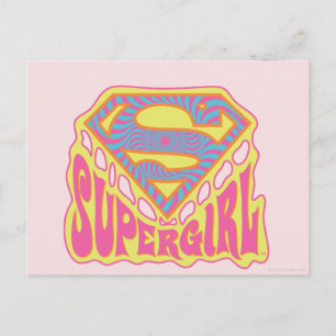 Supergirl Groovy Logo Postcard
