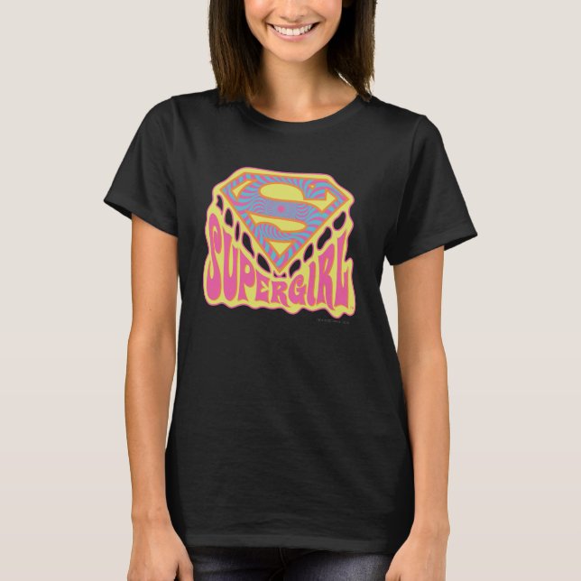 Supergirl Groovy Logo T-Shirt (Front)