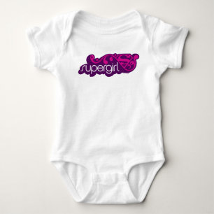 Supergirl Groovy Name and S-Shield Baby Bodysuit