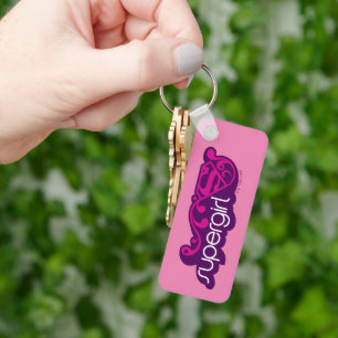 Supergirl Groovy Name and S-Shield Keychain