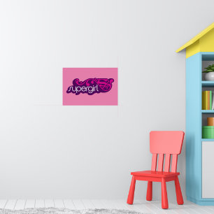 Supergirl Groovy Name and S-Shield Poster