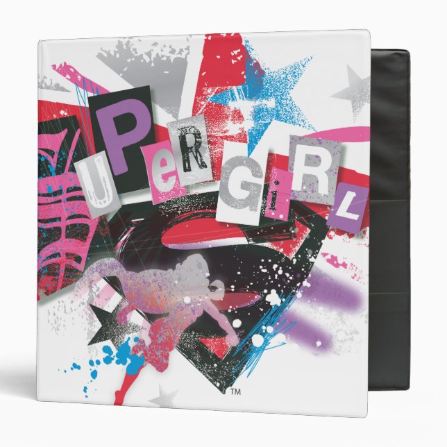 Supergirl Grunge Design Binder (Front/Inside)