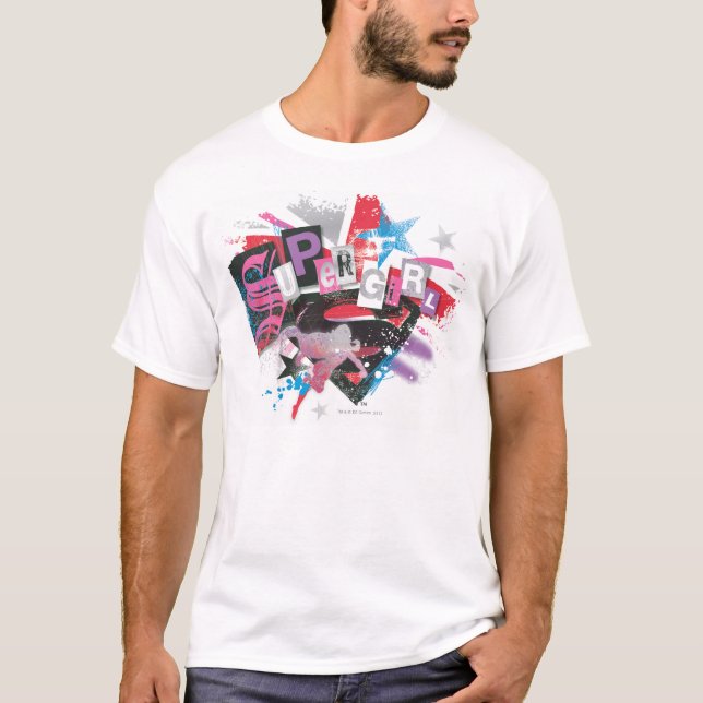 Supergirl Grunge Design T-Shirt (Front)