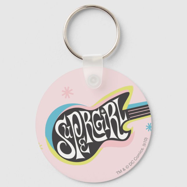 Supergirl Guitar Keychain (Front)