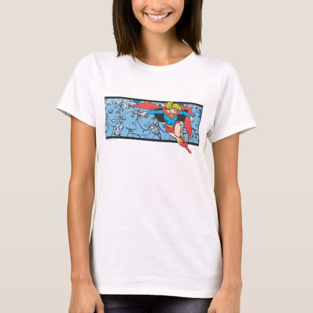 Supergirl Head Shots T-Shirt (Front)