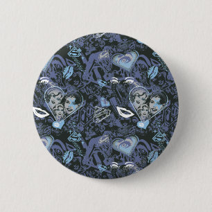 Supergirl Hearts and Lips Pattern 2 Inch Round Button