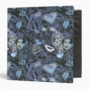 Supergirl Hearts and Lips Pattern Binder