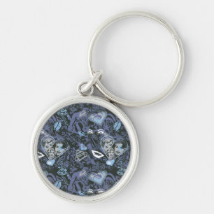 Supergirl Hearts and Lips Pattern Keychain