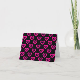 Supergirl Hearts Diagonal Pattern Note Card