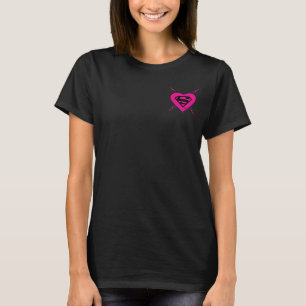 Supergirl Hearts Diagonal Pattern T-Shirt