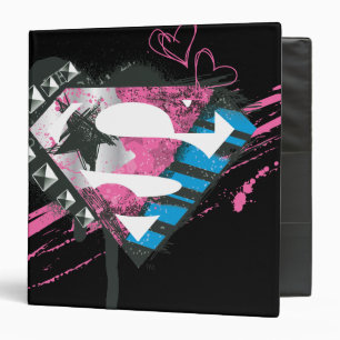 Supergirl Hearts Logo Binder