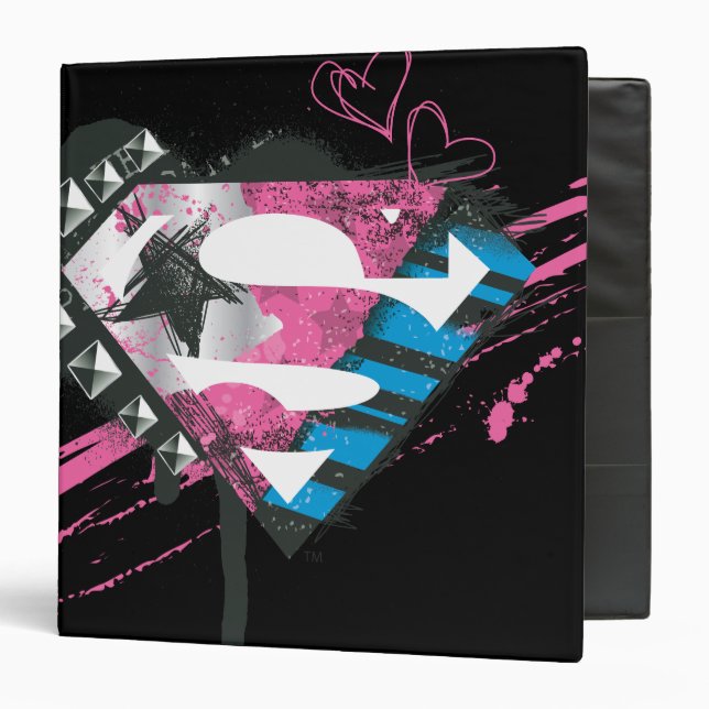 Supergirl Hearts Logo Binder (Front/Inside)