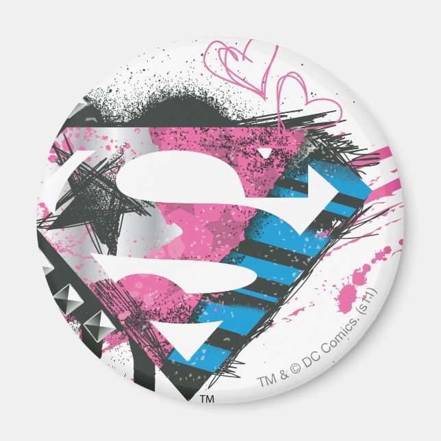 Supergirl Hearts Logo Magnet (Front)