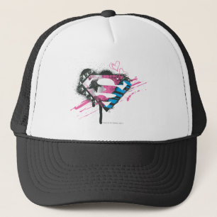 Supergirl Hearts Logo Trucker Hat