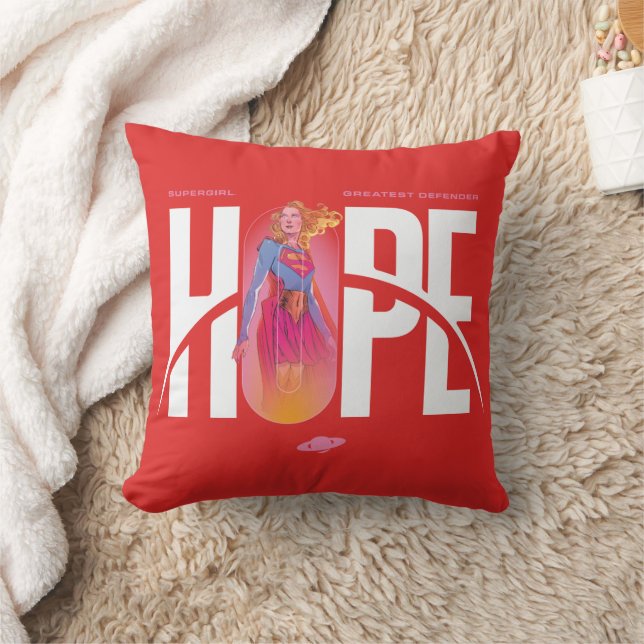 Supergirl Hope Throw Pillow (Blanket)