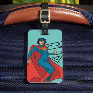 Supergirl Hovering in Blue Suit Luggage Tag
