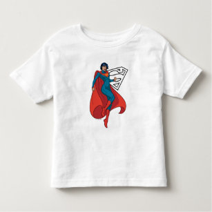 Supergirl Hovering in Blue Suit Toddler T-shirt