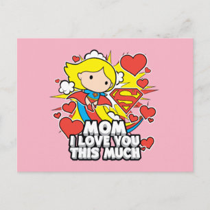 Supergirl I Love You This Much Invitation Postcard