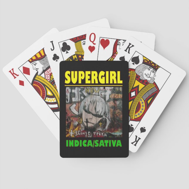 SUPERGIRL INDICA SATIVA PLAYING CARDS (Back)