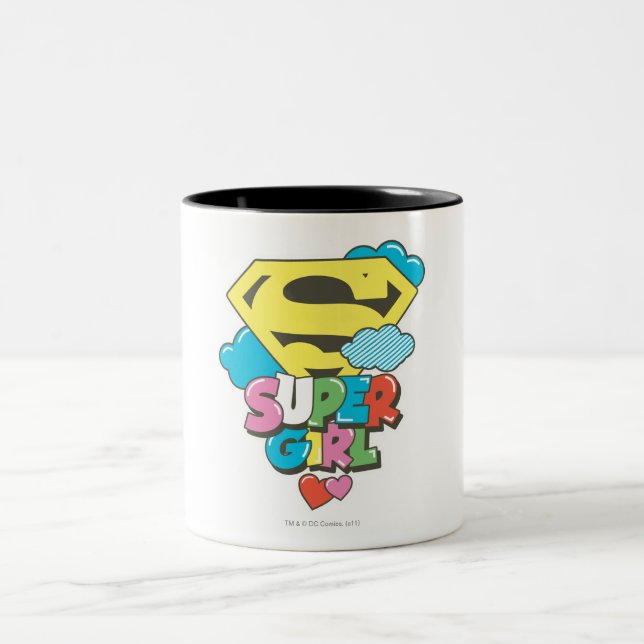 Supergirl J-Pop 5 Two-Tone Coffee Mug (Center)