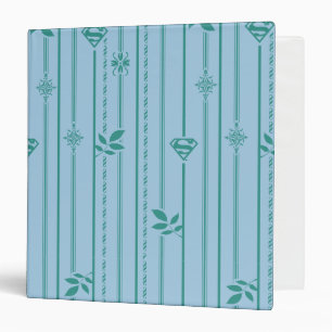 Supergirl Leaf Pattern Blue Binder