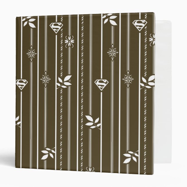 Supergirl Leaf Pattern Brown Binder (Front/Inside)