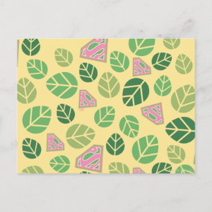 Supergirl Leaf Pattern Postcard