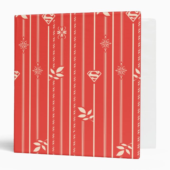 Supergirl Leaf Pattern Red Binder (Front/Inside)