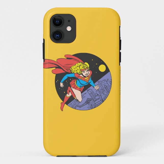 Supergirl Leaps in Space Case-Mate iPhone Case (Back)
