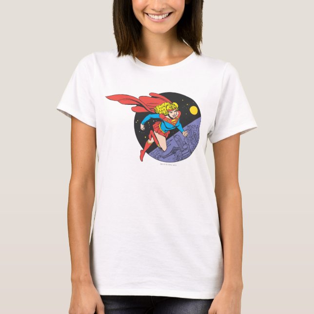 Supergirl Leaps in Space T-Shirt (Front)