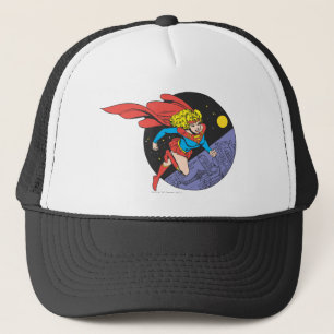 Supergirl Leaps in Space Trucker Hat