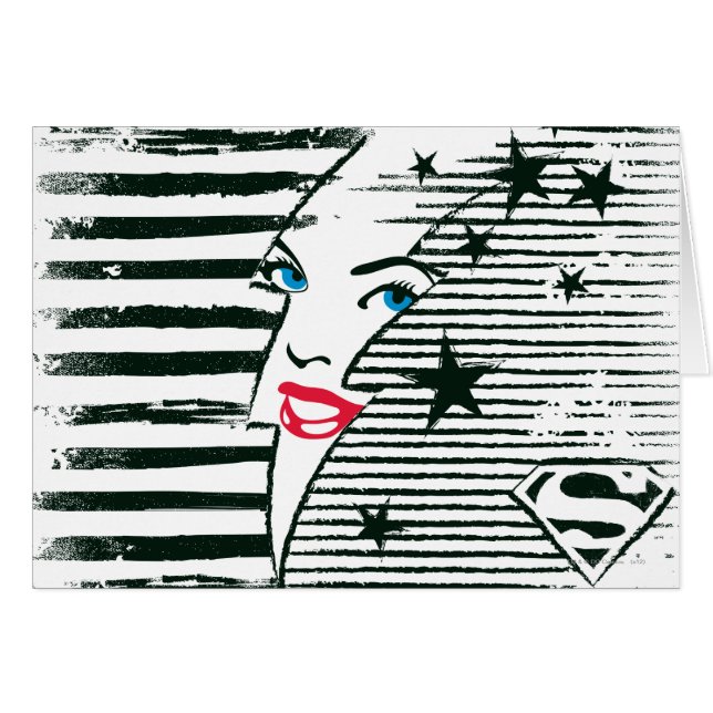 Supergirl Lightning With Face (Front Horizontal)