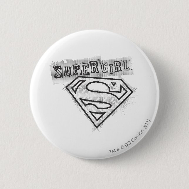 Supergirl Logo 1 2 Inch Round Button (Front)
