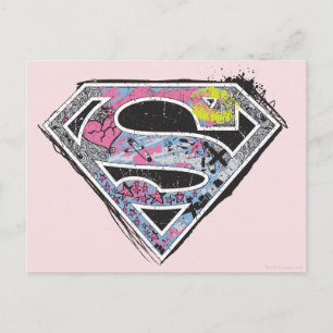Supergirl Logo Collage Postcard