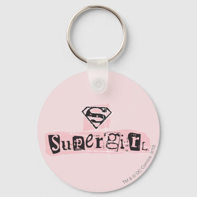 Supergirl Logo Ransom Note Keychain (Front)