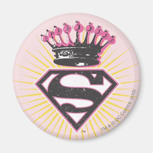 Supergirl Logo with Crown Magnet (Front)