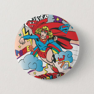 Supergirl Love Conquers 2 Inch Round Button