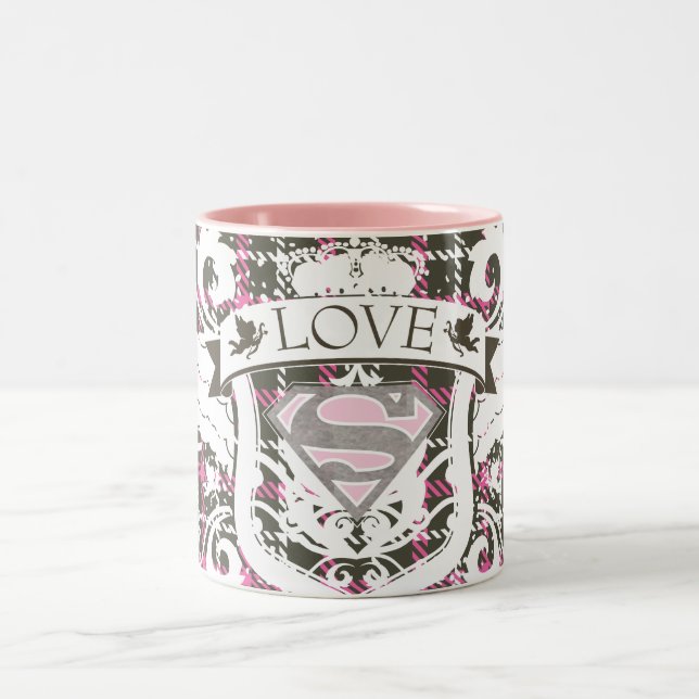 Supergirl Love Crest Two-Tone Coffee Mug (Center)