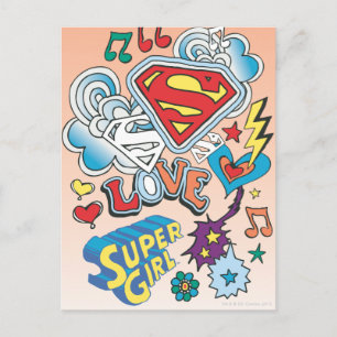 Supergirl Love Postcard