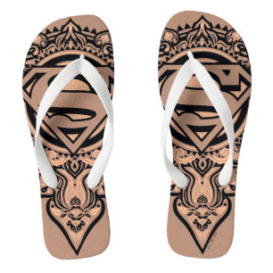 Supergirl Mandala Graphic Flip Flops