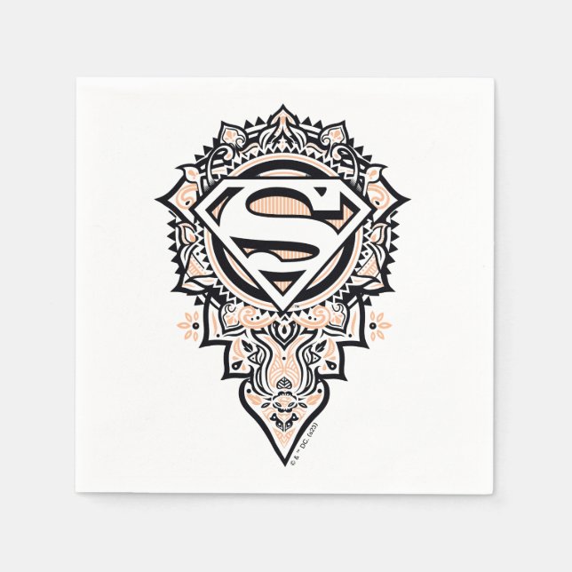 Supergirl Mandala Graphic Napkin (Front)