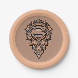 Supergirl Mandala Graphic Paper Plate