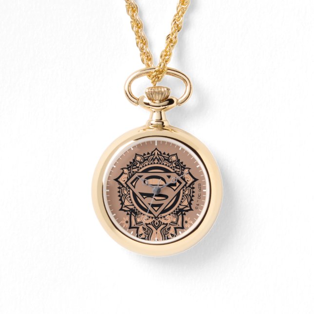 Supergirl Mandala Graphic Watch (Front)