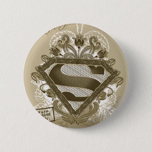 Supergirl Metropolis Ballet Brown 2 Inch Round Button (Front)