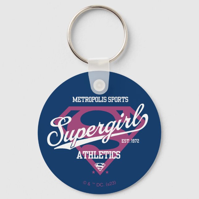 Supergirl Metropolis Sports Athletics Graphic Keychain (Front)