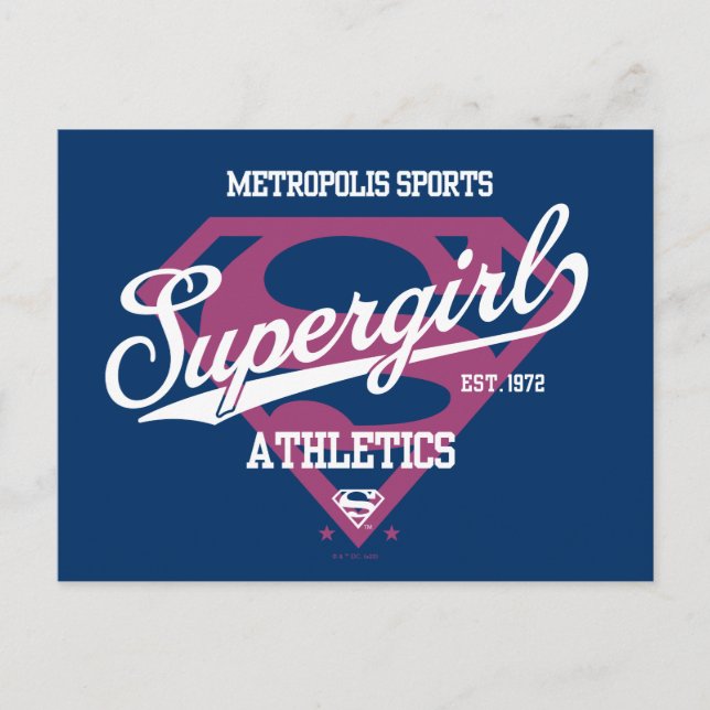 Supergirl Metropolis Sports Athletics Graphic Postcard (Front)