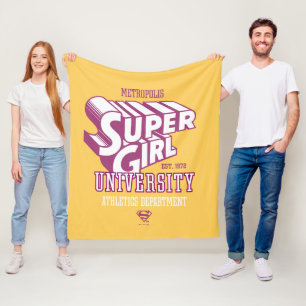 Supergirl Metropolis University Athletics Dept. Fleece Blanket